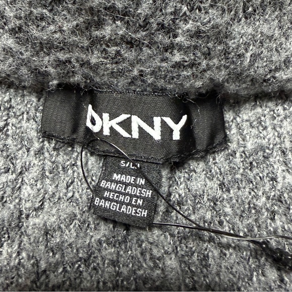 DKNY Grey Ribbed Knit Cashmere Blend Lounge Cozy Pants S - Picture 8 of 9